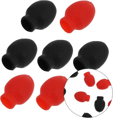 VICASKY 24 Pcs Drum Mute Drum Dampener Rubber Drumstick Silent Practice Tips High Elasticity Percussion Accessory Replacement Musical Instruments in Kuwait