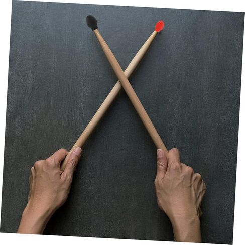 VICASKY 24 Pcs Drum Mute Drum Dampener Rubber Drumstick Silent Practice Tips High Elasticity Percussion Accessory Replacement Musical Instruments in Kuwait