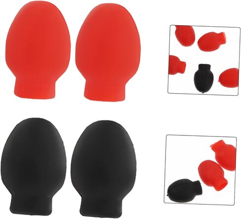 VICASKY 24 Pcs Drum Mute Drum Dampener Rubber Drumstick Silent Practice Tips High Elasticity Percussion Accessory Replacement Musical Instruments in Kuwait