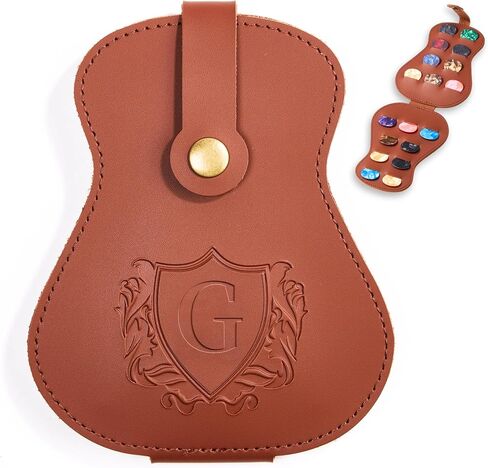 InnoBeta Personalized Guitar Picks Holder for Men, Women, PU Leather Guitar Gifts Plectrums Bag with Initials for Guitar Players, Lovers, Teacher - K in Saudi Arabia