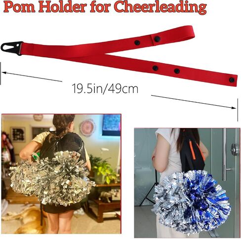 حامل TEYOUYI Pom Pom للمشجعين وأشرطة الظهر من أجل Pom Poms - الإكسسوار المثالي للمشجعين لا يتضمن كرات البوم قطعتان باللون الأرجواني in Saudi Arabia