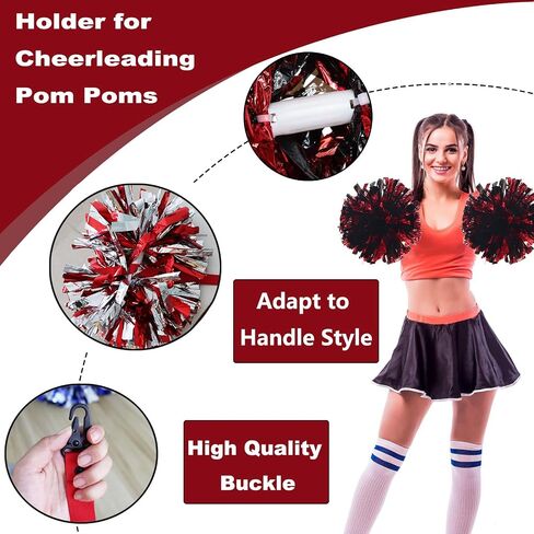 حامل TEYOUYI Pom Pom للمشجعين وأشرطة الظهر من أجل Pom Poms - الإكسسوار المثالي للمشجعين لا يتضمن كرات البوم قطعتان باللون الأرجواني in Saudi Arabia