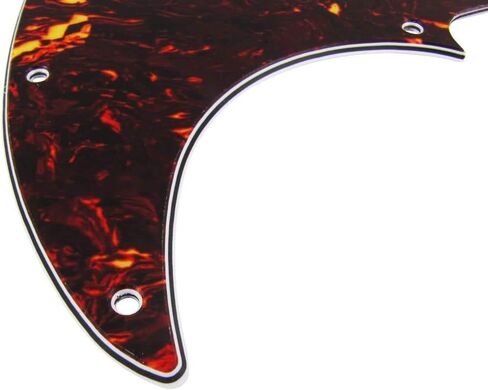 Jazz Bass Pickguard 10 Hole Guitar Pickguard for 4 Strings USA/Mexican Standard Jazz Bass Modern Style, 4Ply Brown Tortoise Shell in Saudi Arabia