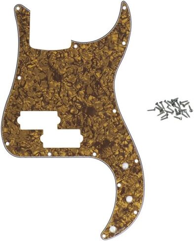 ROZILO 13 Hole P Bass Style Pickguard PB Scratch Plate Bass Pickguard for 4 String Precision Bass Modern Style Gold Pearl in Saudi Arabia