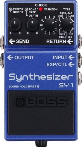 BOSS SY-1 Synthesizer Guitar Pedal, 121 Ultra-Responsive, Polyphonic Sounds, Easy, Plug-And-Play Experience, Purple in Saudi Arabia
