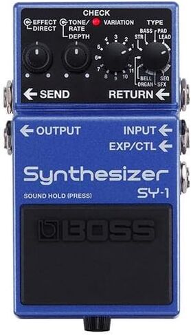 BOSS SY-1 Synthesizer Guitar Pedal, 121 Ultra-Responsive, Polyphonic Sounds, Easy, Plug-And-Play Experience, Purple in Saudi Arabia