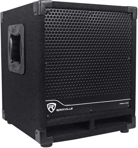 مضخم صوت PA مدعوم من Rockville RBG10S، صغير الحجم، 10 بوصة، 1200 وات، صوت جهير عميق، كروس متغير، محدد مدمج، حامل على العمود، مثالي للدي جي، والحفلات المنزلية in Kuwait