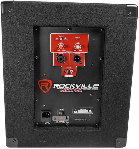 مضخم صوت PA مدعوم من Rockville RBG10S، صغير الحجم، 10 بوصة، 1200 وات، صوت جهير عميق، كروس متغير، محدد مدمج، حامل على العمود، مثالي للدي جي، والحفلات المنزلية in Kuwait