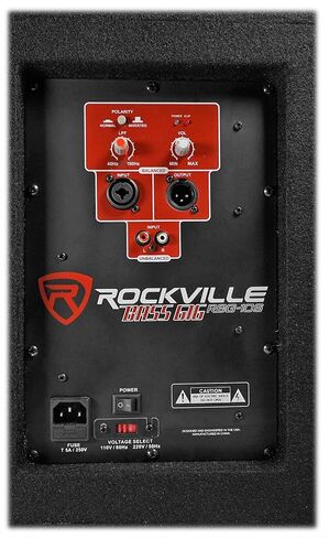 مضخم صوت PA مدعوم من Rockville RBG10S، صغير الحجم، 10 بوصة، 1200 وات، صوت جهير عميق، كروس متغير، محدد مدمج، حامل على العمود، مثالي للدي جي، والحفلات المنزلية in Kuwait