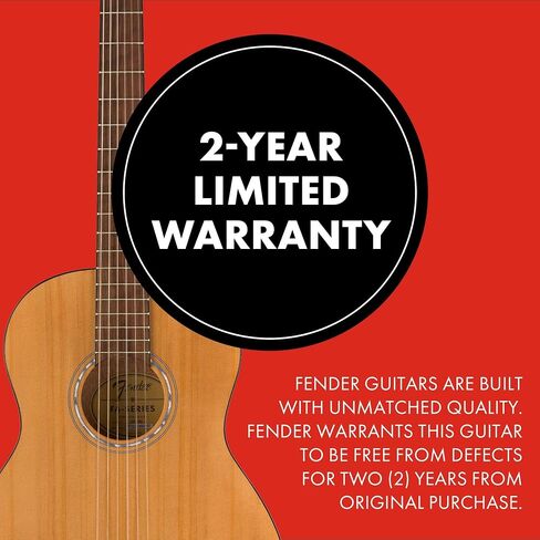 Fender Acoustic Guitar Kit Starter Pack Classical Guitar, Small Beginner Guitar (3/4 Size) with Nylon Strings (Easier on Fingers), Includes Guitar Bag, Guitar Strap, and More in Saudi Arabia