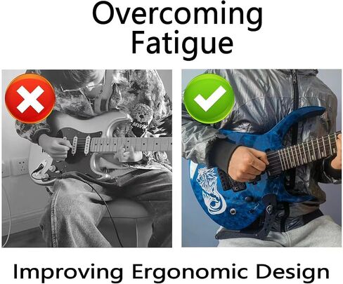 Electric Guitar Rest Guitar Footrest, Adjustable Professional Electric Guitar, Ergonomic Guitar Stand, Guitar Footrest Leg Stand Guitar Lifter Guitarist (Black) in Saudi Arabia