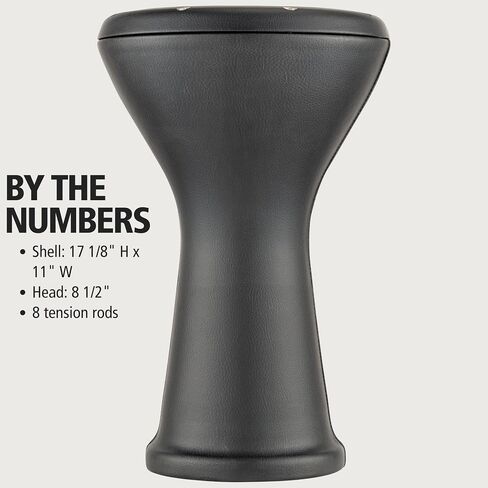 Meinl Percussion Aluminium Bass Doumbek طبلة كأسية مصرية، غلاف جلدي - صنع في تركيا - رأس صناعي، ضمان لمدة عامين (HE-3200) in Kuwait