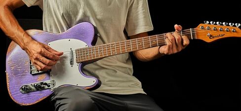 Electric Guitar, Solid Electric Guitar Consists of a Roasted Mahogany Body and Maple Neck,Professional/Full Size Mercury Electric Guitar for Adults. in Kuwait