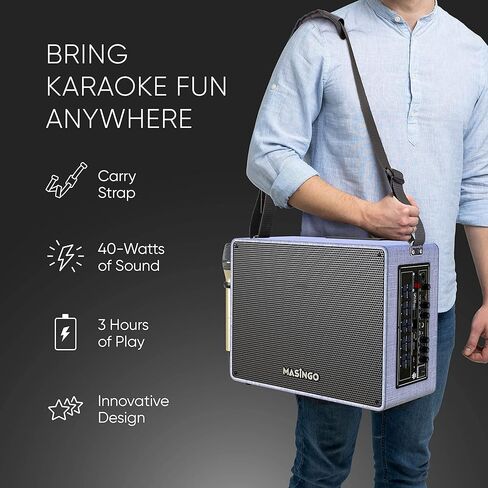 آلة كاريوكي احترافية مع شاشة عرض كلمات للبالغين، 2 ميكروفونات لاسلكية، مجموعة نظام مكبر صوت PA محمول يعمل بالبلوتوث مع جهاز لوحي مدمج يعمل باللمس مقاس 15 بوصة مزود بنظام Android وWiFi، Alto X6 1.0 in Kuwait