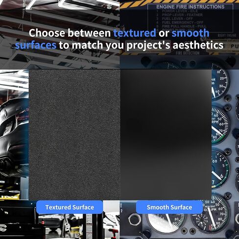 3 Pack ABS Plastic Sheet 1/4 Inch Thick 12" x 12"ABS Sheet Textured Plastic Front Smooth Back Black Plastic Sheet for DIY Home Decoration in Kuwait