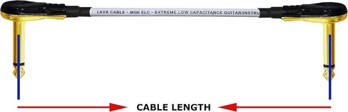 WORLDS BEST CABLES 6 Units - Lava Mini ELC (White)- 6 Inch - Instrument Effects, Patch Cable with Premium Gold Plated ¼ inch (6.35mm) Low-Profile, Right Angled Pancake Type TS Connectors in Saudi Arabia