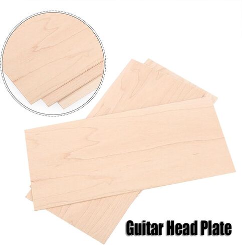 Guitar Head Veneers, 3Pcs Guitar Veneer, Maple Headstock Veneer, Head Plate Headplate Diy Replacement Part for Luthiers, Maple Wood Guitar Veneer in Saudi Arabia