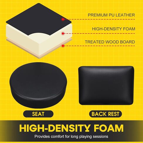 Guitar Chair with Back Support Adjustable Stool Guitar Stool Drum Stool Deluxe Throne with 4 Point Height Adjustment System Guitar Seat Musician Chair for Drummer Guitarist Musician Stool in Saudi Arabia