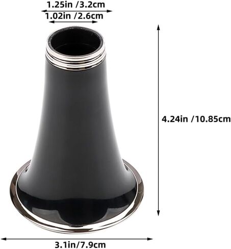Alasum Clarinet Bell أداة الموسيقى كلارينيت بيل استبدال جرس الكلارينيت للمبتدئين باللون الأسود in Kuwait