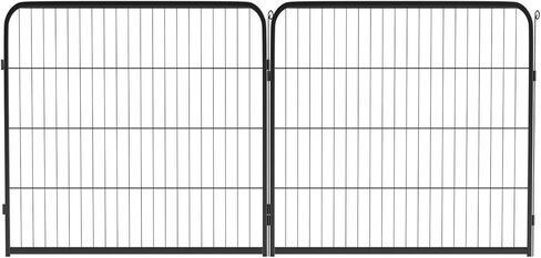 FDW Dog Playpen Dog Pen Dog Kennel 8 Panels 40 Inch Hight Indoor Outdoor Folding Metal Portable Puppy Exercise Pen Heavy Duty Dog Fence for Yard Camping,Black in Kuwait