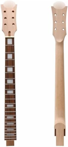 رقبة جيتار غير مكتملة 22 فريت 24.75 بوصة مجموعة لوحة فريتس من خشب الورد مرصعة بشكل لطيف في استبدال جزء الجيتار باللون الأبيض in Kuwait