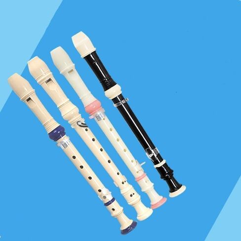 Flute Musical Instrument Stylish German 8 Hole Soprano Recorder Descant Recorders Music Flute with Cleaning Rod & Case Bag For School Students Home Entertainment. (Flute Recorder Black) in Kuwait
