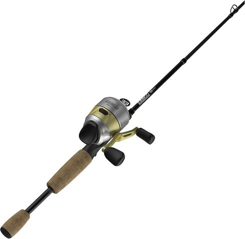 Zebco 33 Gold Spincast Reel and 2-Piece Fishing Rod Combo, Fiberglass Rod with Comfortable Split-Grip Cork Handle, Instant Anti-Reverse Fishing Reel in Kuwait