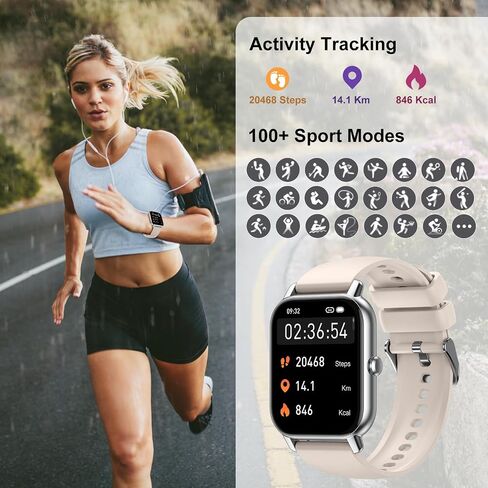 Smartwatch for Men Women with Phone Function/Message Reminder in Saudi Arabia