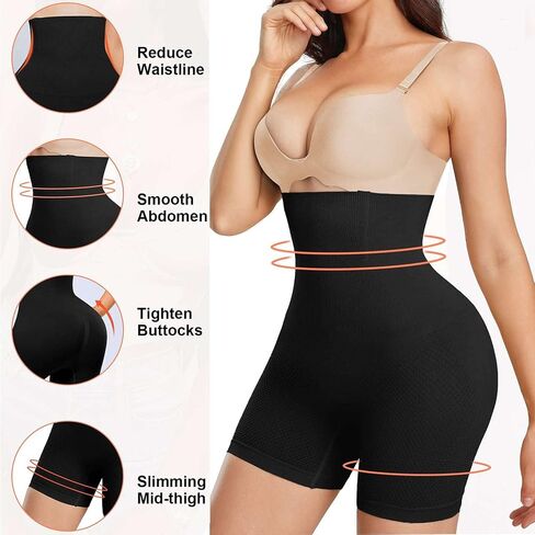 Thong Shapewear for Women Tummy Control Panties 3 In 1 Seamless Slim Body Shaper High Waist Underwear in Saudi Arabia