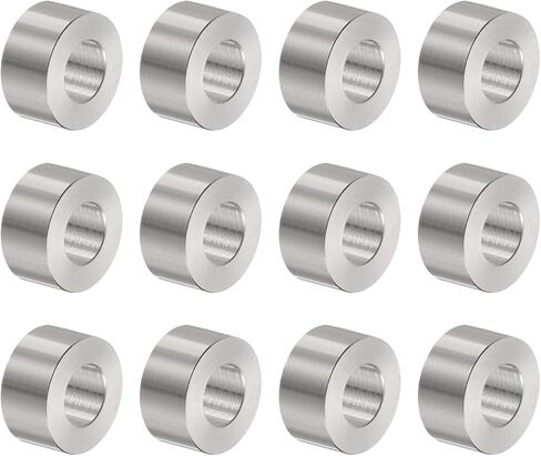 uxcell 12pcs Stainless Steel Spacer 6.2mm Bore x 15mm OD x 2mm Length Screw Bushing Plain Finish Round Metal Spacer for M6 Screws Bolts and Rods in Saudi Arabia