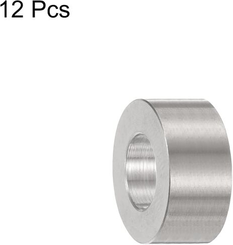 uxcell 12pcs Stainless Steel Spacer 6.2mm Bore x 15mm OD x 2mm Length Screw Bushing Plain Finish Round Metal Spacer for M6 Screws Bolts and Rods in Saudi Arabia