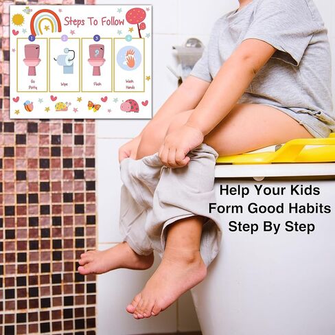 Superhero Potty Trainning Sticker Chart for Toddlers Boys Girls, 10 Potty Training Chart with 216 Stickers & 1 Routine Card - A12 in Kuwait