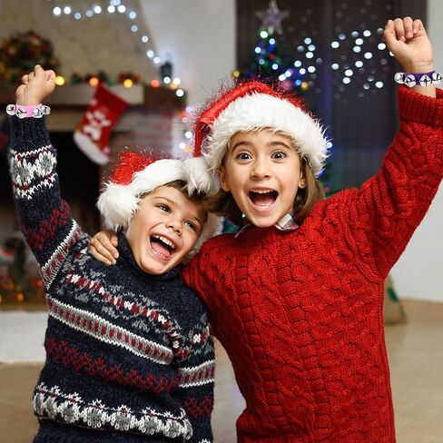 4PCS Wrist Bells, Percussion Instruments, Jingle Bells Christmas Musical Rhythm Wrist Shaking Percussion Orchestra Rattles, for Kids Party Christmas Decor Dance Band Performance (Pink+Purple) in Saudi Arabia