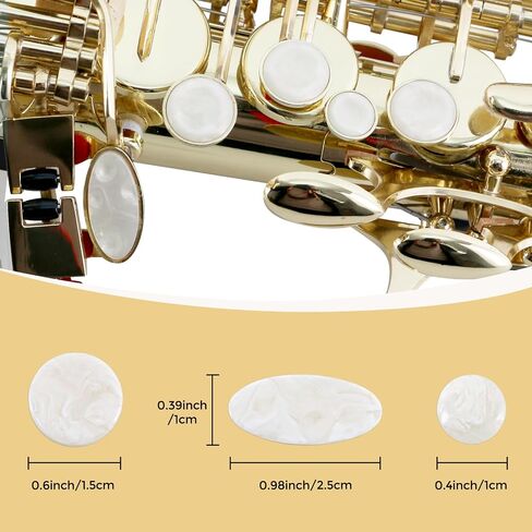 EASTROCK Alto Sax Neck Cork, 10pcs Saxophone Key Buttons and 5pcs Universal Saxophone Neck Cork, Alto Sax Joint Cork Sheet, Saxophone Cork Replacement Kit for Alto Saxophone in Kuwait