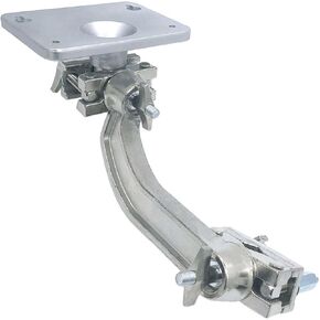 Dual Drum Tilting Accessory Clamp with Electronic Module Mounting Plate Metal Electronic Drum Module Mount Holder for Electronic Controller Multi-Pad Drum Pads Drum Set Cymbal Stand