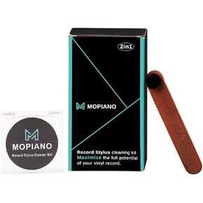 MOPIANO Record Stylus Cleaning Kit | Includes Turntable Cartridge Stylus Cleaner Gel,Anti-Static Stylus Cleaner Brush for Record Player Needles | Vinyl Record Cleaning Kit Accessories