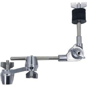 Cymbal L-Arm with Compact Dual Drum Clamp, 7.4inch Adjustable Cymbal Boom Holder Attachment with Multi-Clamp, Mini Cymbal Boom Arm for Cymbal Stand Drum Set Hardware