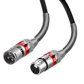 XLR Cable Microphone Cable 100 Feet Premium Balanced Mic Cable Pure Copper Conductors Heavy Duty Male to Female 3 Pin XLR Microphone Cable Zinc Alloy Connectors with Metal Spring