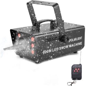 800W Snow Machine with 6 LED Lights and Wireless Remote, Fake Snow Maker Machine for Outdoor Indoor Christmas Party Wedding Photography Parties Kids Stage Parades