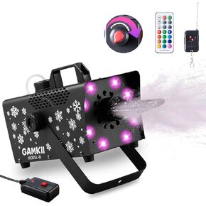 Snow Machine, 800W Snow Making Machine Speed Adjustable with 8 LED Lights & 13 LED Lighting Color & 4 Lighting Mode, Snowflake Maker Ideal for Outdoor Backyard Christmas Wedding Party and Stage