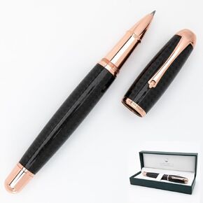 USA Super Mega Carbon Fiber/Gunmetal Trim Rollerball Pen