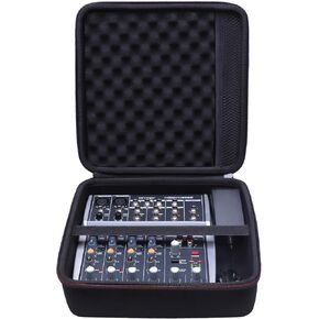 LTGEM Hard Mixer Case for Behringer Xenyx 802S, YAMAHA MG06 / MG06X / AG03MK2 Compact Streaming Mixer, Travel Protective Carrying Storage Bag
