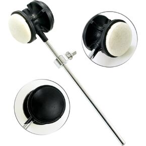 Dual Surface Bass Drum Beater, Felt & Plastic Beater Heads, Fits Most Bass Drum Pedal, Heavy Enough to Provide the Proper Force, a Great Replacement for Your Old Beater