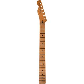 Fender Telecaster Guitar Neck, Satin Roasted Maple, 22 Jumbo Frets, Flat Oval Shape, Maple and Rosewood Fingerboard