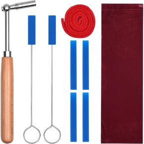 Piano Tuning Kit with Portable Case, 9 PCS Professional Piano Tuning Kit, Piano Tuner Hammer Mute Kit Tools for Beginner and Professional Tuner