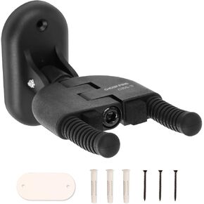 GHOSTFIRE Foldable Guitar Wall Mount Guitar Wall Hangers with Gravity Self-Locking,Guitar Holder Wall Hook Stand Fits for Acoustic, Classical, Electric, Bass Guitars,Ukulele (GBS-3)