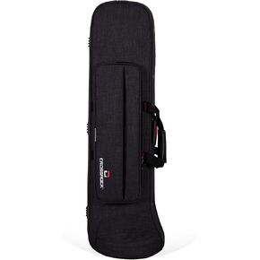 Crossrock Woodwind Case fits Tenor Trombone (F-Trigger or Straight)- Lightweight Foam Case with Removable Shoulder Straps, Storage Compartment & External Pocket-Black (CRP200TBBK)