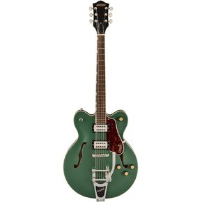 Gretsch G2622T Streamliner Center Block Double-Cut Laurel Fingerboard and Maple Body Guitar with Bigsby, Right-Handed (Steel Olive)