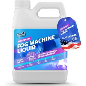 32 oz Fog Machine Liquid Smoke - Pro-Grade Smoke Machine Fog, High Density Fog Juice for 400-1500 Watt Foggers, Water-Based Fog Fluid for Ultra Thick & Lasting Fog, Ideal for Film, Theater & Events