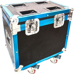 1PCS Blue FlightCase 2in1 for LED Wash 19x15W Moving Head RGBW Stage Light DXM for Halloween DJ Disco Bar Party Stage Lighting Equipment
